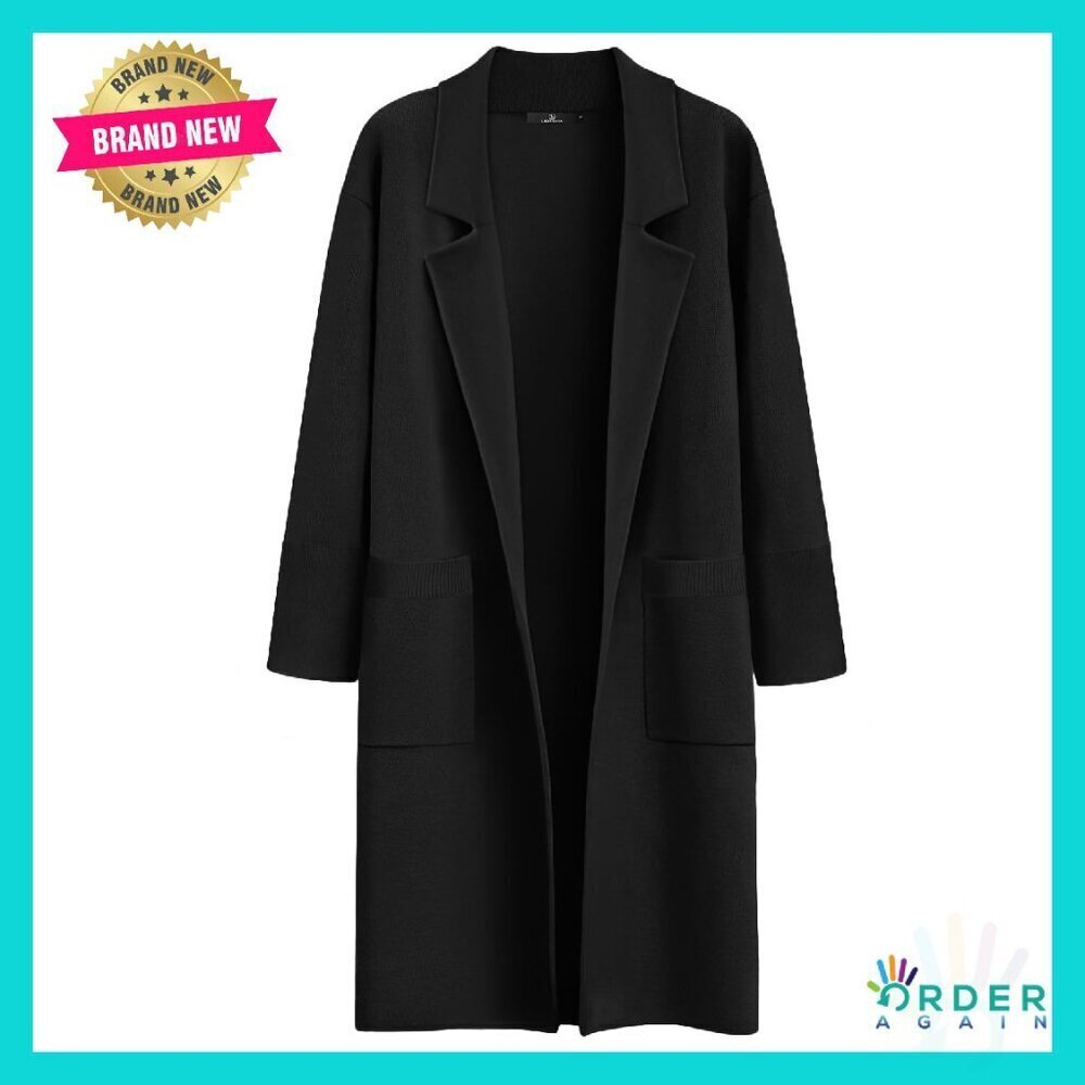 Oversized Long Cardigan Sweater Dressy Cozy Winter Trench Coatigan Chic
